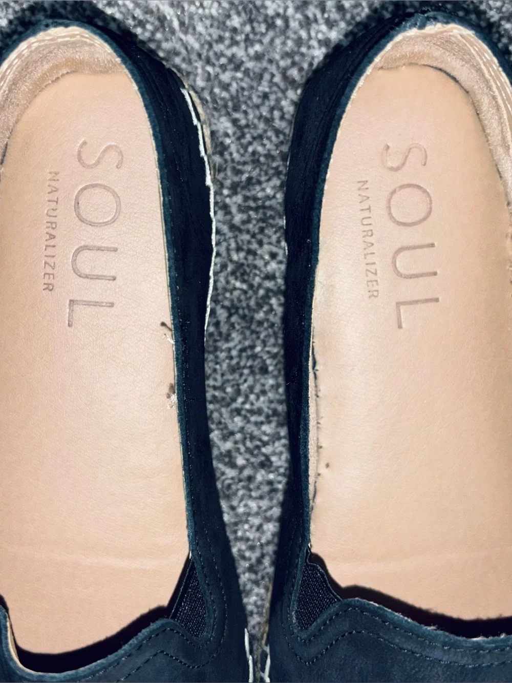 SOUL Naturalizer Black Espadrille Slip-On Flats Size: 8